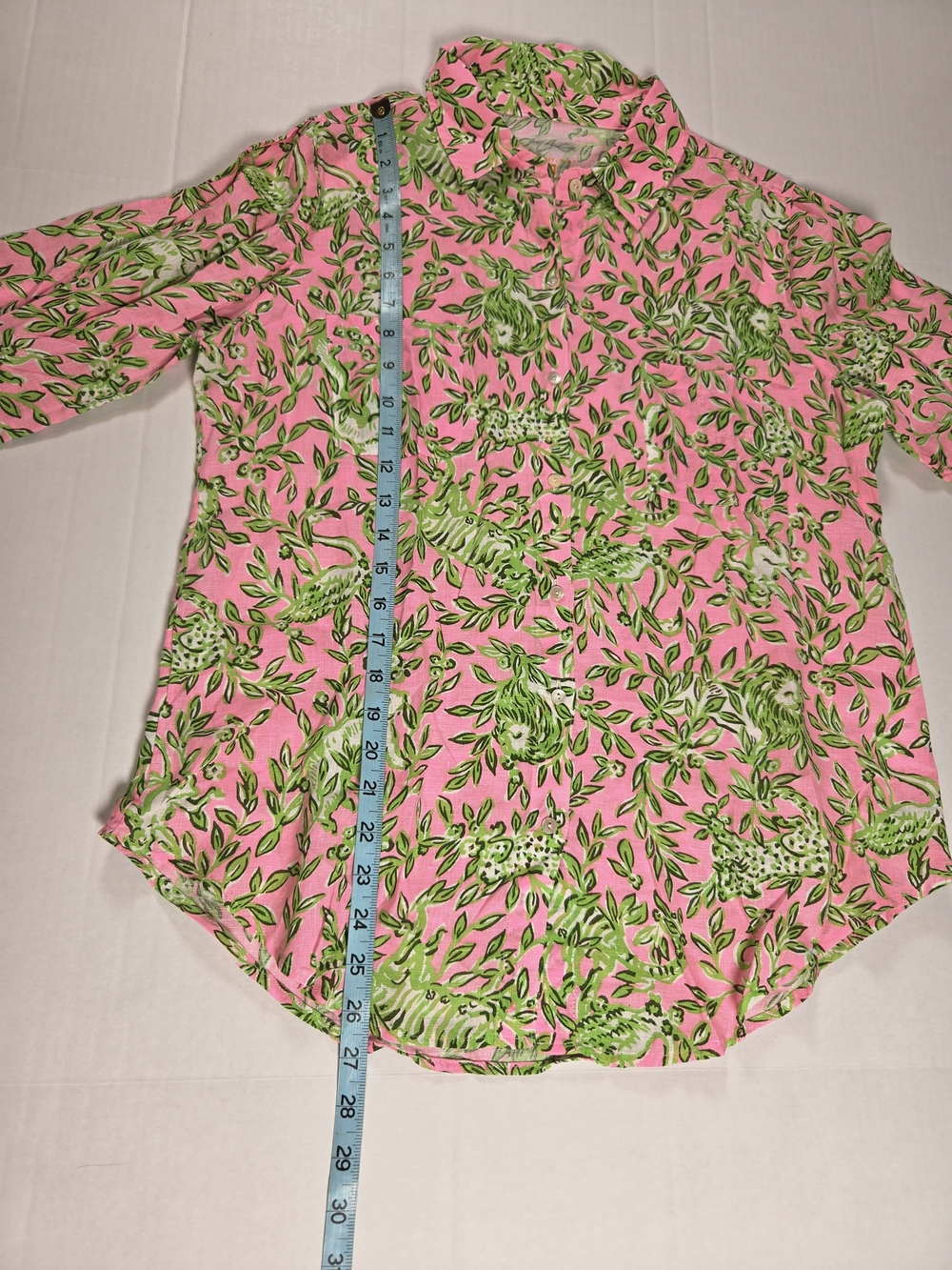 Lillyy Pulitzer Womens M Sea View Rousseau Pink Main Character Line Linen NWOT - Picture 10 of 11